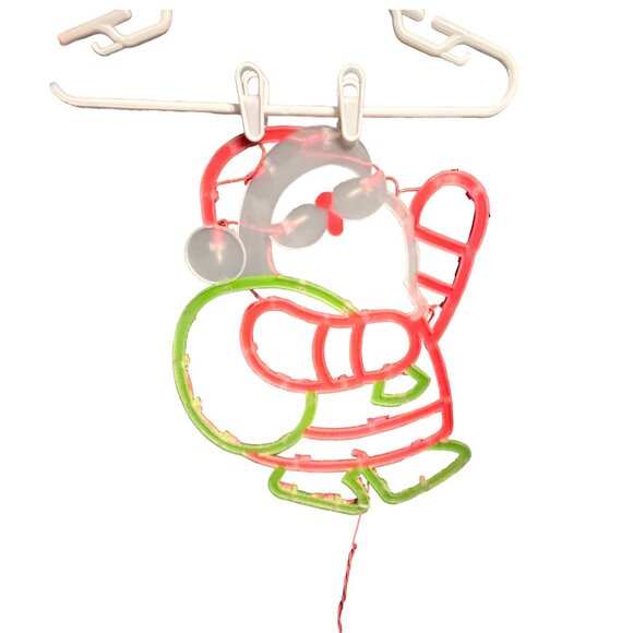 Impact Innovations 18" Lighted Santa Claus Christmas Window Silhouette EUC Cute - Picture 2 of 16